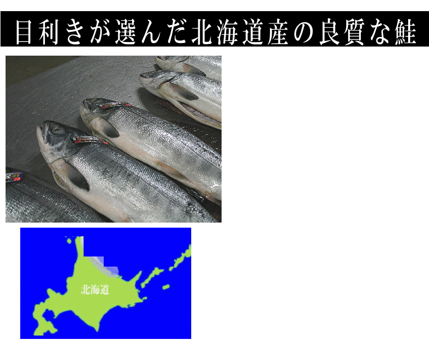 北海道産の良質な鮭