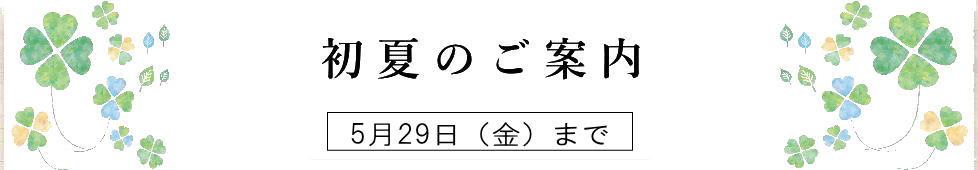 初夏のご案内