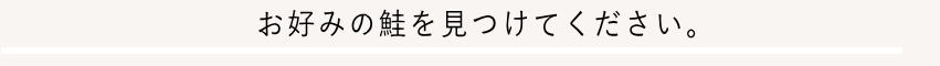 お好みの鮭探してください